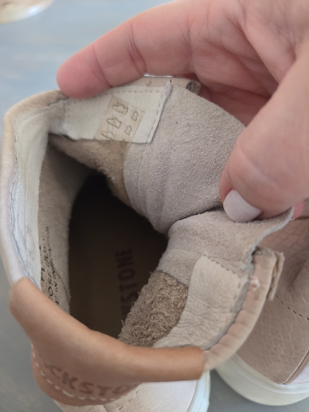 Blackstone Women’s Textured Slip-On Ankle Booties in Light Pink Cream - Picture 12 of 14